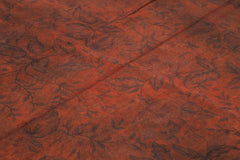 Handmade Area Rug – Vintage Orange Floral Cotton Wool Blend, Hand Woven Turkish Carpet 8'1"x11'1"