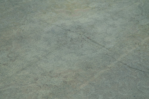 Needlepoint Grey Floral Cotton Wool Handmade Area Rug 7'11'' x 10'4''