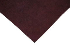 Needlepoint Purple Floral Cotton Wool Handmade Area Rug 8'8'' x 8'9''