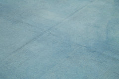 Handmade Area Rug - Blue Floral Cotton Wool Vintage Turkish Carpet 8'3''x11'2''