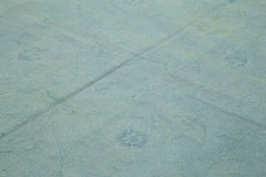 Needlepoint Blue Floral Cotton Wool Handmade Area Rug 8'1'' x 11'3''