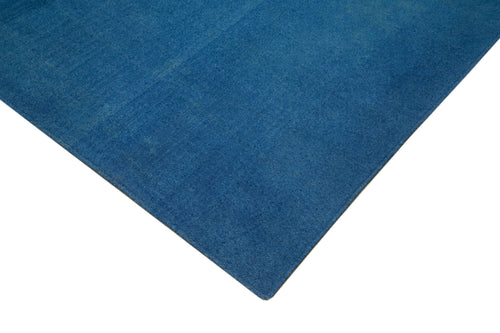 Needlepoint Blue Floral Cotton Wool Handmade Area Rug 7'11'' x 10'11''