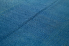 Needlepoint Blue Floral Cotton Wool Handmade Area Rug 7'11'' x 10'11''