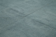 Handmade Area Rug - Grey Floral Cotton Wool Carpet | Vintage Handwoven Turkish Rug