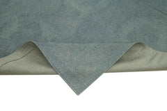 Handmade Area Rug - Grey Floral Cotton Wool Carpet | Vintage Handwoven Turkish Rug