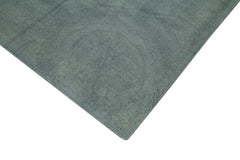 Needlepoint Grey Floral Cotton Wool Handmade Area Rug 9'7'' x 12'6''