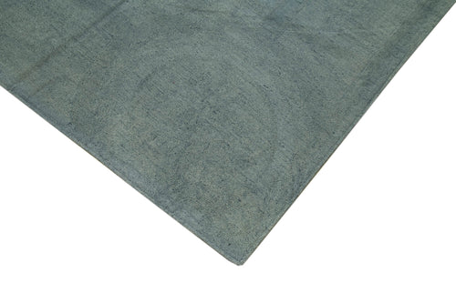 Needlepoint Grey Floral Cotton Wool Handmade Area Rug 9'7'' x 12'6''