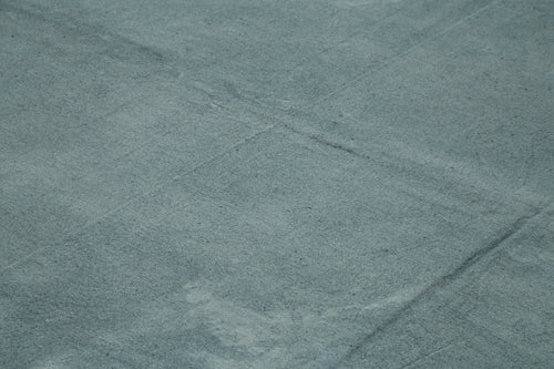 Needlepoint Grey Floral Cotton Wool Handmade Area Rug 9'7'' x 12'6''