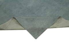 Needlepoint Grey Floral Cotton Wool Handmade Area Rug 9'7'' x 12'6''