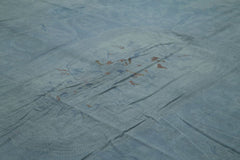 Needlepoint Blue Floral Cotton Wool Handmade Area Rug 11'3'' x 14'8''