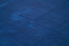 Needlepoint Blue Floral Cotton Wool Handmade Area Rug 9'4'' x 12'9''