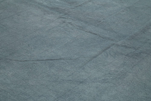 Needlepoint Blue Floral Cotton Wool Handmade Area Rug 11'3'' x 15'1''