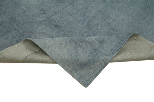 Needlepoint Blue Floral Cotton Wool Handmade Area Rug 11'3'' x 15'1''