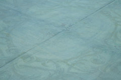 Handmade Area Rug – Blue Floral Pattern Cotton Wool Turkish Carpet 9'5''x12'8''