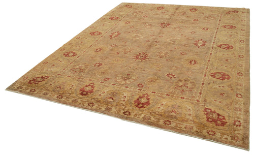 Tebriz Beige Classic Cotton Wool Handmade Area Rug 8'0'' x 10'6''