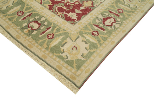 Tebriz Beige Classic Cotton Wool Handmade Area Rug 8'10'' x 11'6''