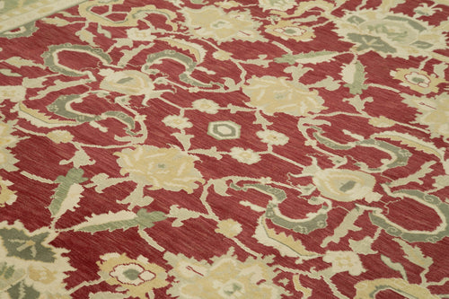 Tebriz Beige Classic Cotton Wool Handmade Area Rug 8'10'' x 11'6''