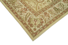 Handmade Area Rug – Classic Beige Cotton Wool Turkish Vintage Carpet 9'x11'6"