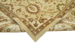 Handmade Area Rug – Classic Beige Cotton Wool Turkish Vintage Carpet 9'x11'6"