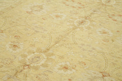 Handmade Area Rug – Classic Beige Turkish Wool Rug 7'3'' x 10'4'' for Living Room