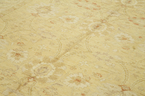 Handmade Area Rug – Classic Beige Turkish Wool Rug 7'3'' x 10'4'' for Living Room