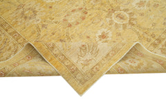 Handmade Area Rug – Classic Beige Turkish Wool Rug 7'3'' x 10'4'' for Living Room