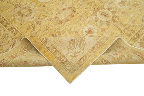 Handmade Area Rug – Classic Beige Turkish Wool Rug 7'3'' x 10'4'' for Living Room