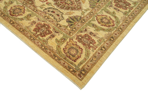 Tebriz Beige Classic Cotton Wool Handmade Area Rug 7'3'' x 10'3''