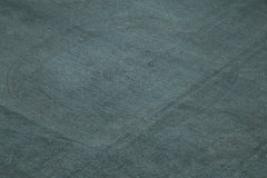 Handmade Area Rug - Vintage Wool Rug Grey Floral Carpet 9'0''x12'5'' Cotton Wool