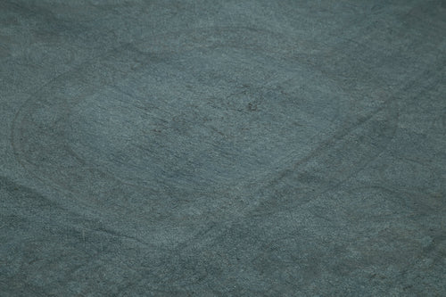 Handmade Area Rug - Vintage Wool Rug Grey Floral Carpet 9'0''x12'5'' Cotton Wool