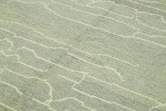 Purpleocco Grey Geometric Wool Cotton Handmade Rug 6'9'' x 10'0''