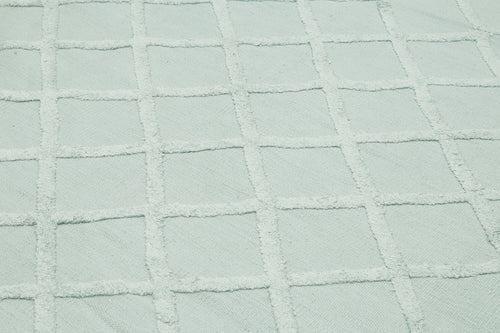 Nepal Geometric Blue Geometric Wool Cotton Handmade Rug 9'0'' x 12'0''