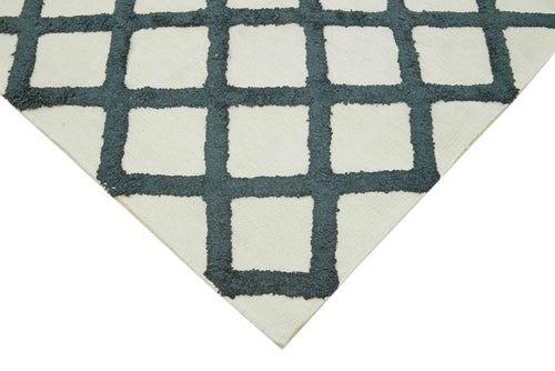 Nepal Geometric Beige Geometric Wool Cotton Handmade Rug 9'0'' x 12'0''