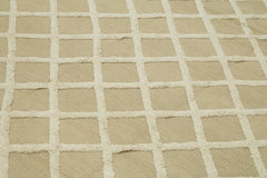 Nepal Geometric Beige Geometric Wool Cotton Handmade Rug 9'0'' x 12'0''