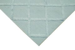 Nepal Geometric Blue Geometric Wool Cotton Handmade Rug 8'7'' x 10'0''