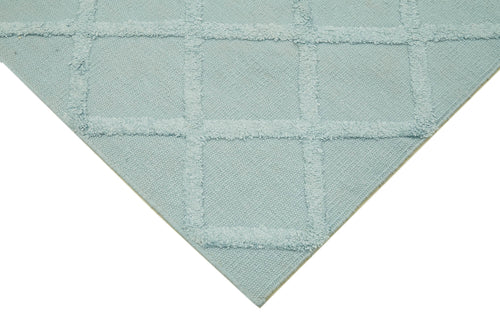 Nepal Geometric Blue Geometric Wool Cotton Handmade Rug 8'7'' x 10'0''