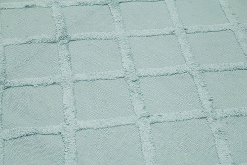 Nepal Geometric Blue Geometric Wool Cotton Handmade Rug 8'7'' x 10'0''