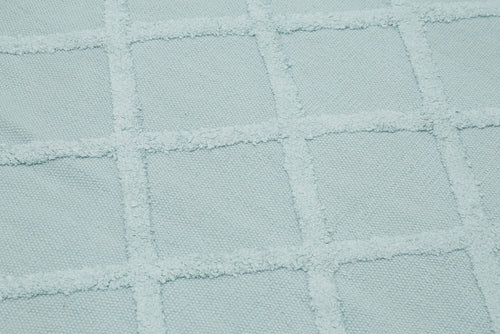 Nepal Geometric Blue Geometric Wool Cotton Handmade Rug 8'0'' x 10'0''