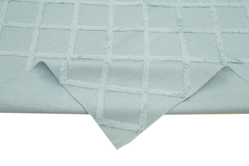 Nepal Geometric Blue Geometric Wool Cotton Handmade Rug 8'0'' x 10'0''