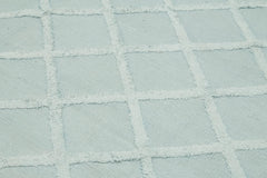 Nepal Geometric Blue Geometric Wool Cotton Handmade Rug 8'0'' x 10'0''