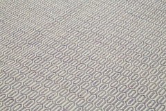 Nepal Geometric Purple Geometric Wool Cotton Handmade Rug 8'1'' x 10'0''