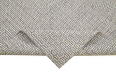 Nepal Geometric Purple Geometric Wool Cotton Handmade Rug 8'1'' x 10'0''