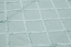 Nepal Geometric Blue Geometric Wool Cotton Handmade Rug 8'1'' x 10'0''