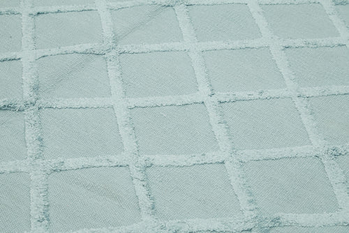 Nepal Geometric Blue Geometric Wool Cotton Handmade Rug 8'1'' x 10'0''