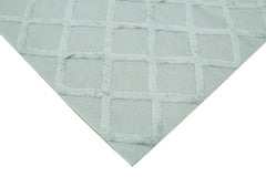 Nepal Geometric Blue Geometric Wool Cotton Handmade Rug 8'1'' x 10'0''