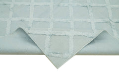 Nepal Geometric Blue Geometric Wool Cotton Handmade Rug 8'1'' x 10'0''