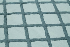 Nepal Geometric Blue Geometric Wool Cotton Handmade Rug 8'1'' x 10'0''