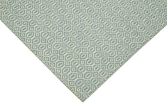 Nepal Geometric Blue Geometric Wool Cotton Handmade Rug 8'1'' x 10'0''