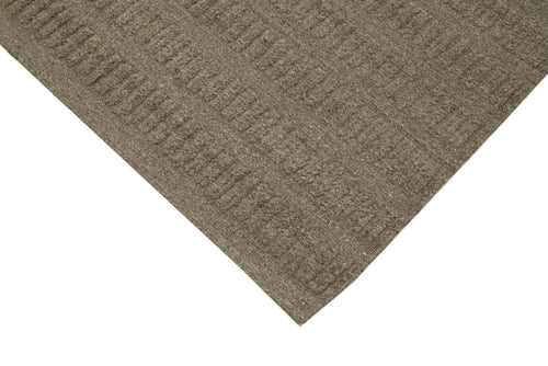 Nepal Geometric Brown Geometric Wool Cotton Handmade Rug 8'1'' x 10'0''