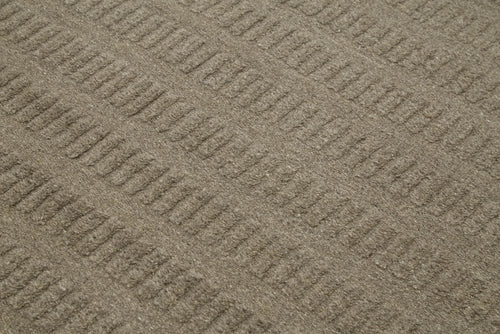 Nepal Geometric Brown Geometric Wool Cotton Handmade Rug 8'1'' x 10'0''